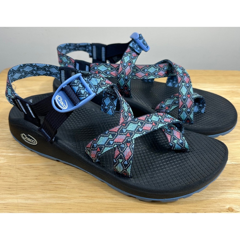 Chaco Z/Cloud 2 Sandals Women 10 Blue Trace Eclipse Hiking Granola Girl Outdoor
